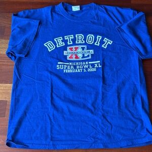Detroit Super Bowl XL Graphic Unisex T-Shirt - NWOT